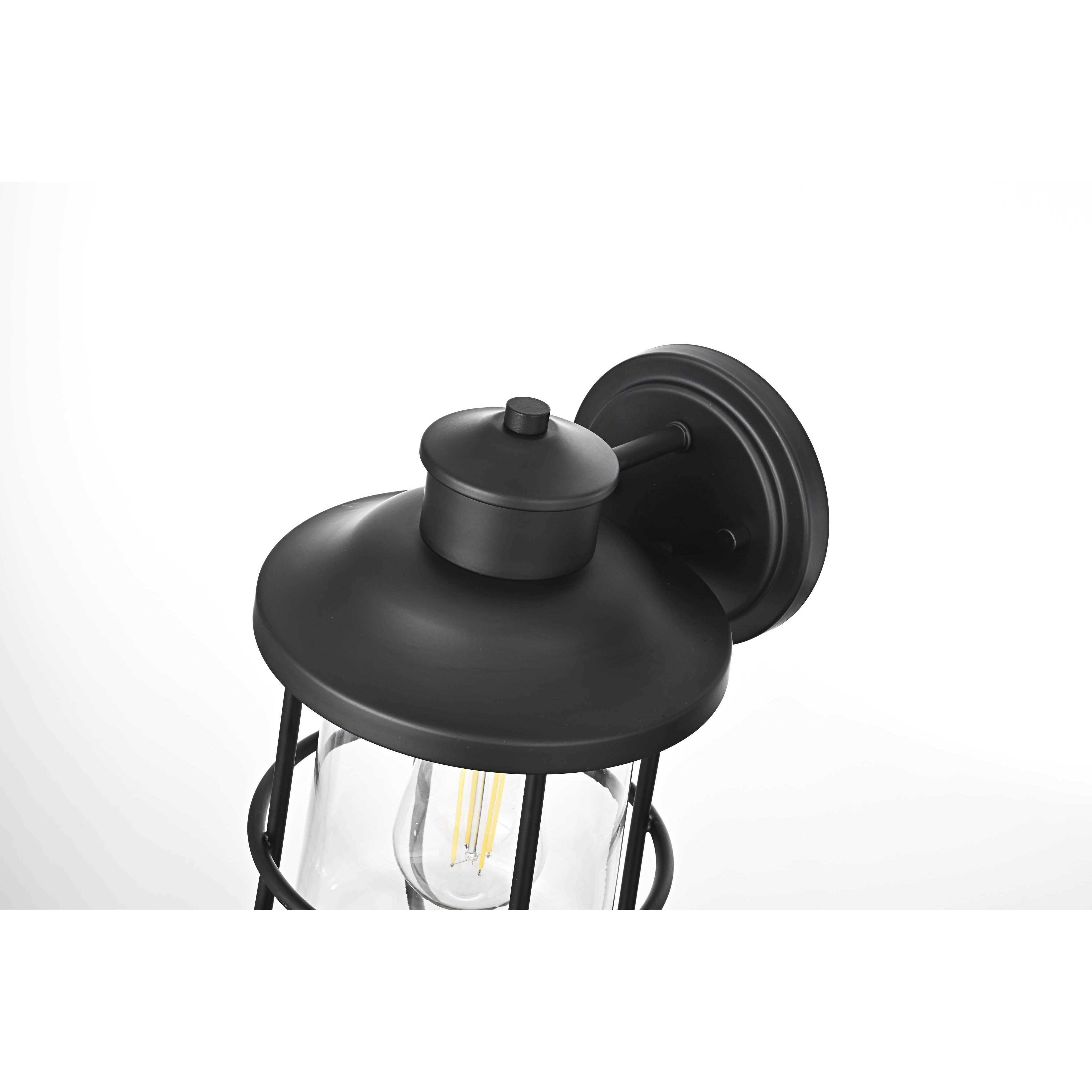 Huxley 1 Light 11.5 inch Black Outdoor Wall Sconce