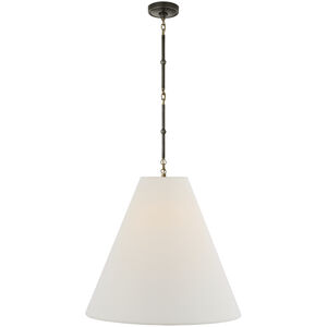 Thomas O'Brien Goodman 2 Light 25 inch Bronze with Antique Brass Hanging Shade Ceiling Light, Large