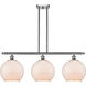 Ballston Large Farmhouse Chicken Wire 3 Light 36 inch Brushed Satin Nickel Island Light Ceiling Light, Ballston