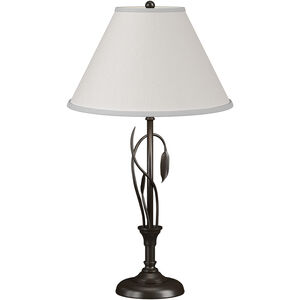 Forged Leaves and Vase 26.4 inch 150 watt Oil Rubbed Bronze Table Lamp Portable Light in Natural Anna