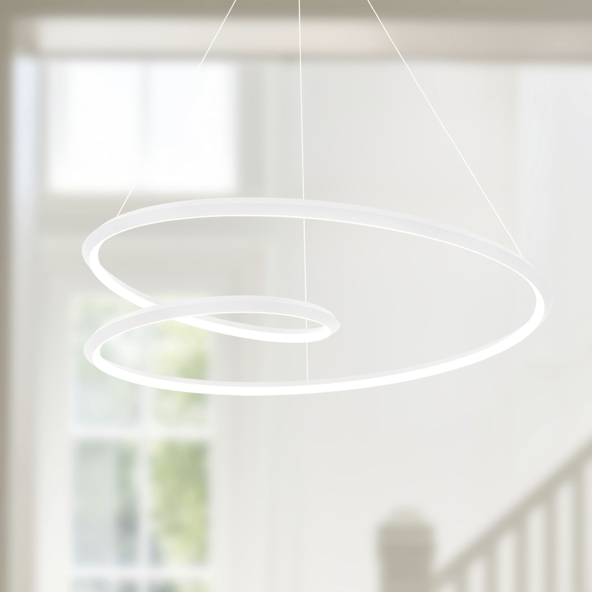 Ampersand LED 39.38 inch White Pendant Ceiling Light