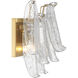 Regent Wall Sconce Wall Light in Clear Crackled Glass