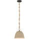 Cordon 1 Light 10 inch Dark Bronze and Natural Pendant Ceiling Light