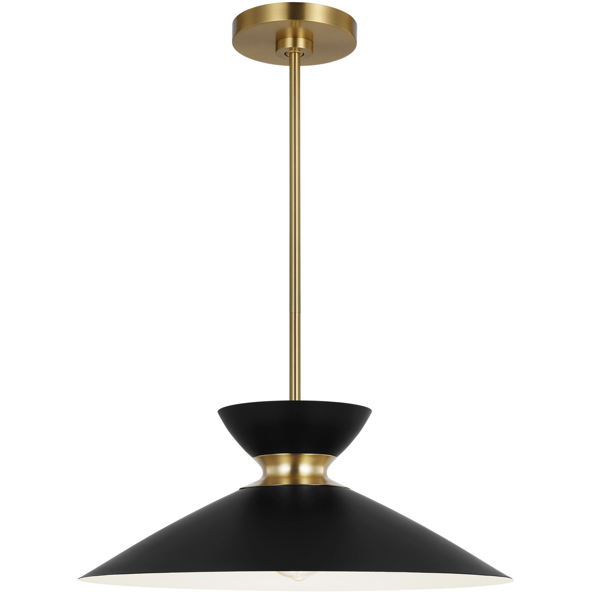ED Ellen DeGeneres Heath 1 Light 18.5 inch Midnight Black and Burnished Brass Pendant Ceiling Light in Midnight Black / Burnished Brass