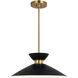 ED Ellen DeGeneres Heath 1 Light 18.5 inch Midnight Black and Burnished Brass Pendant Ceiling Light in Midnight Black / Burnished Brass