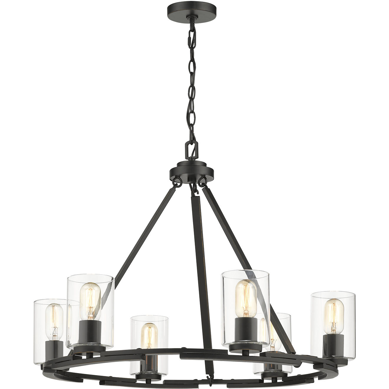 Monroe 28.75 inch 60.00 watt Matte Black Chandelier Ceiling Light