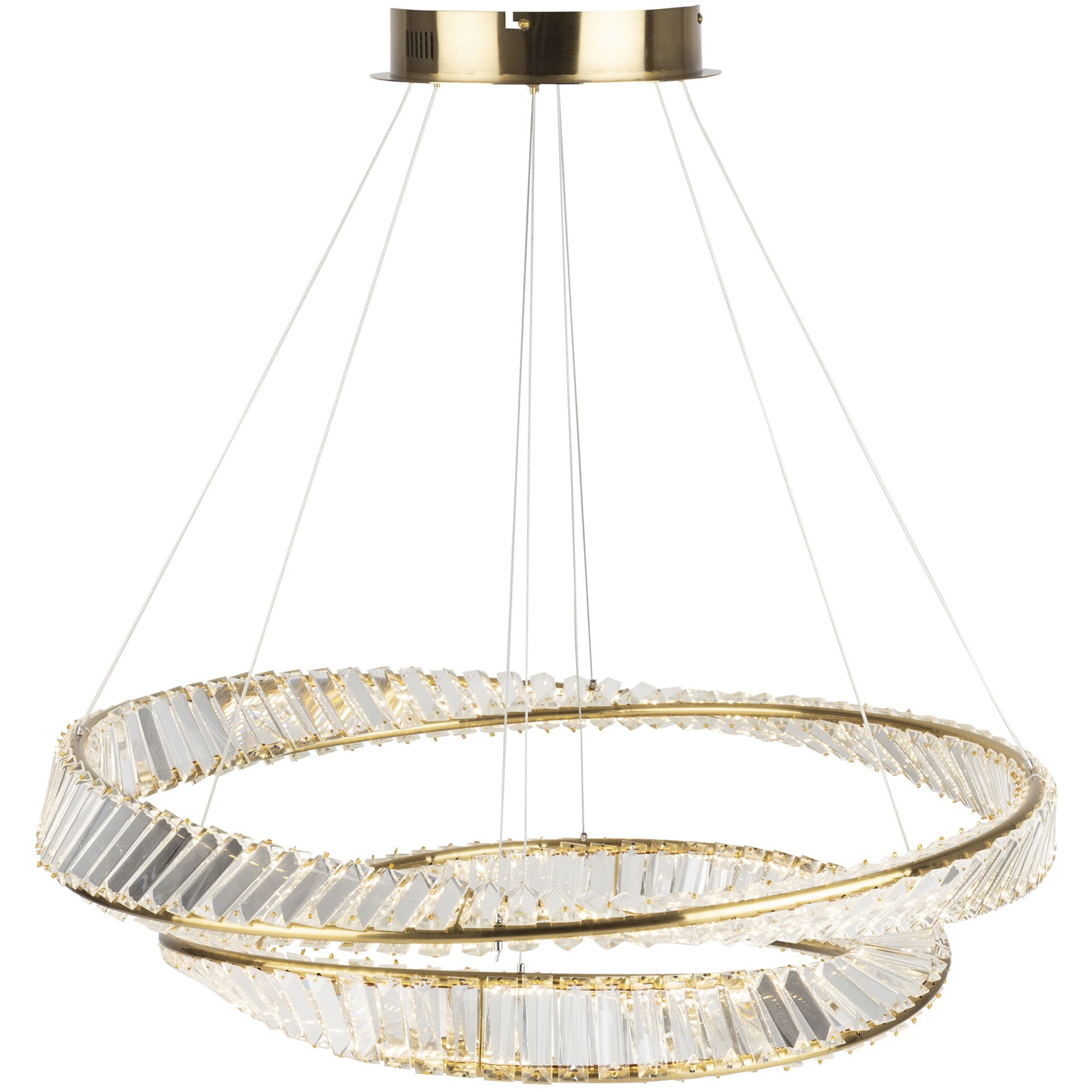 Stella 31.5 inch Brushed Brass Down Chandelier Ceiling Light
