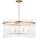 Drew & Jonathan Finley 4 Light 24 inch Satin Brass Chandelier Ceiling Light in LED