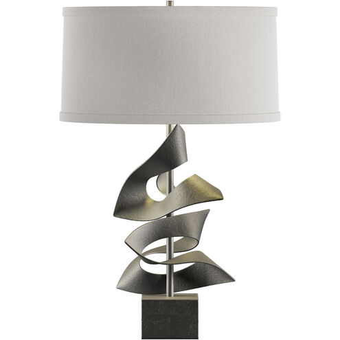 Gallery Twofold 24.7 inch 150 watt Natural Iron Table Lamp Portable Light in Flax, Twofold