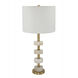 Thelrin 27.5 inch 60 watt Gold/White Table Lamp Portable Light