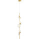 Barbara Barry Petaluma LED 7.25 inch Soft Lacquered Brass Vertical Pendant Ceiling Light