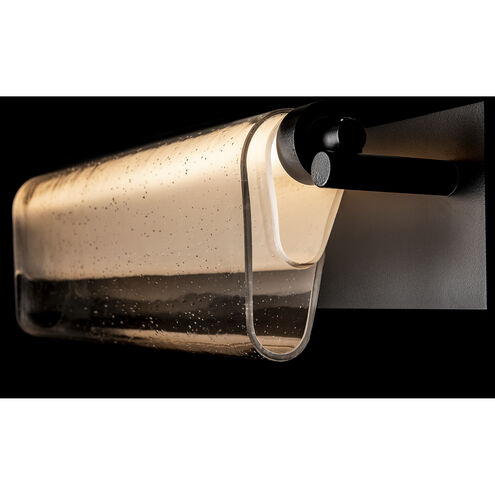 Draped Glass LED 26 inch Black Bath Bar Wall Light