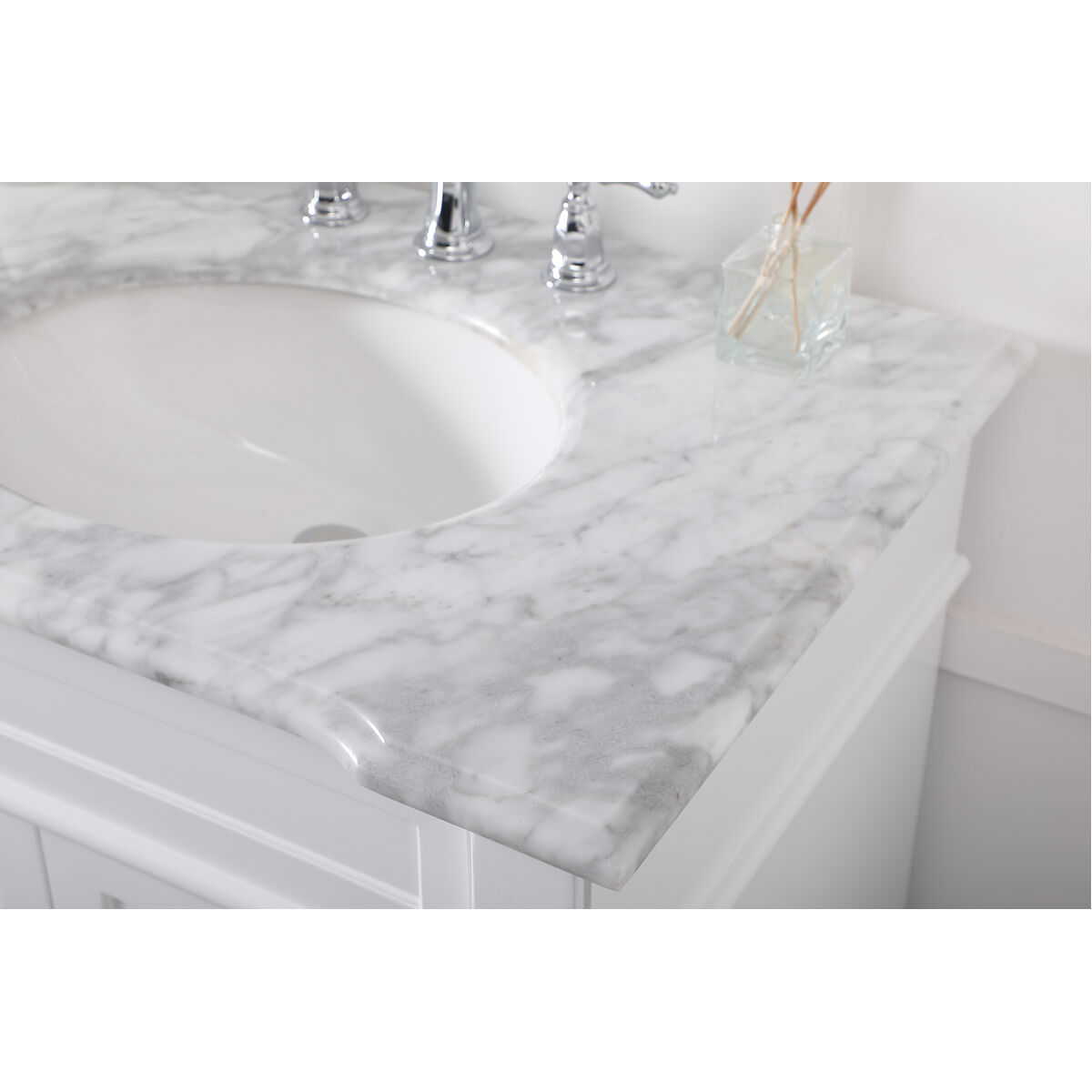 Wesley 72 X 22 X 35 inch White Vanity Sink Set