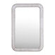 Burton 48 X 32 inch Parchment with Satin Nickel and Mirror Wall Mirror