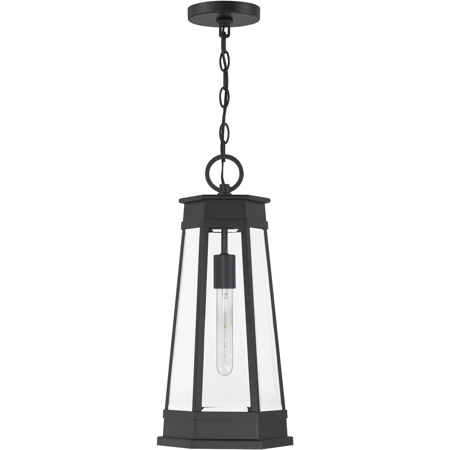 Payne 1 Light 9.5 inch Matte Black Outdoor Hanging Lantern