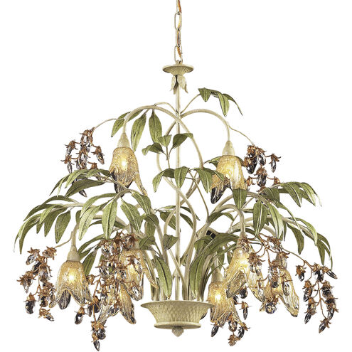 Huarco LED 28 inch Sage Green with Seashell Chandelier Ceiling Light