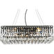 Maxime 6 Light 24 inch Black and Clear Linear Chandelier Ceiling Light in Royal Cut