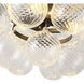 Alora Mood Faye 6 Light 24.13 inch Matte Black Chandelier Ceiling Light in Clear Ribbed Glass