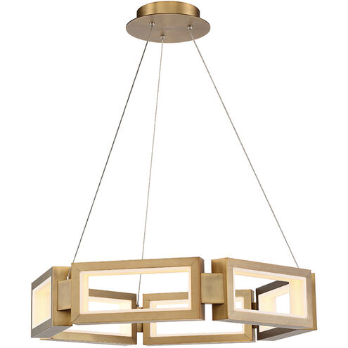 Modern Forms PD-50829-AB Mies LED 26 inch Aged Brass Chandelier