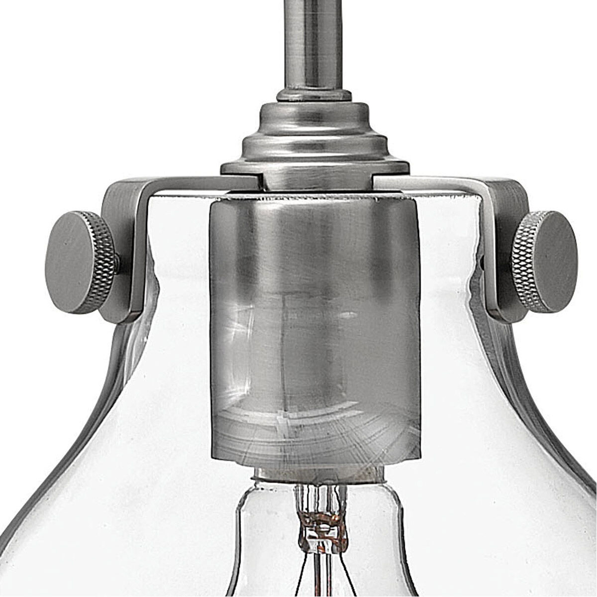 Congress 1 Light 6 inch Antique Nickel Mini-Pendant Ceiling Light, Retro Glass