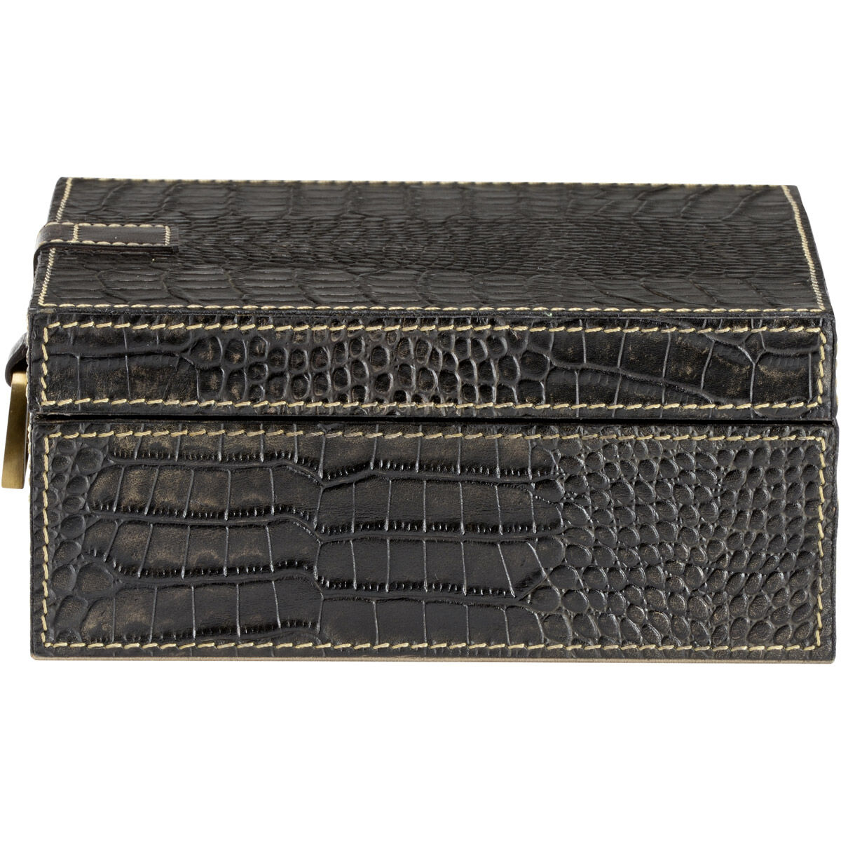 Wildwood 8 inch Black Crocodile Box