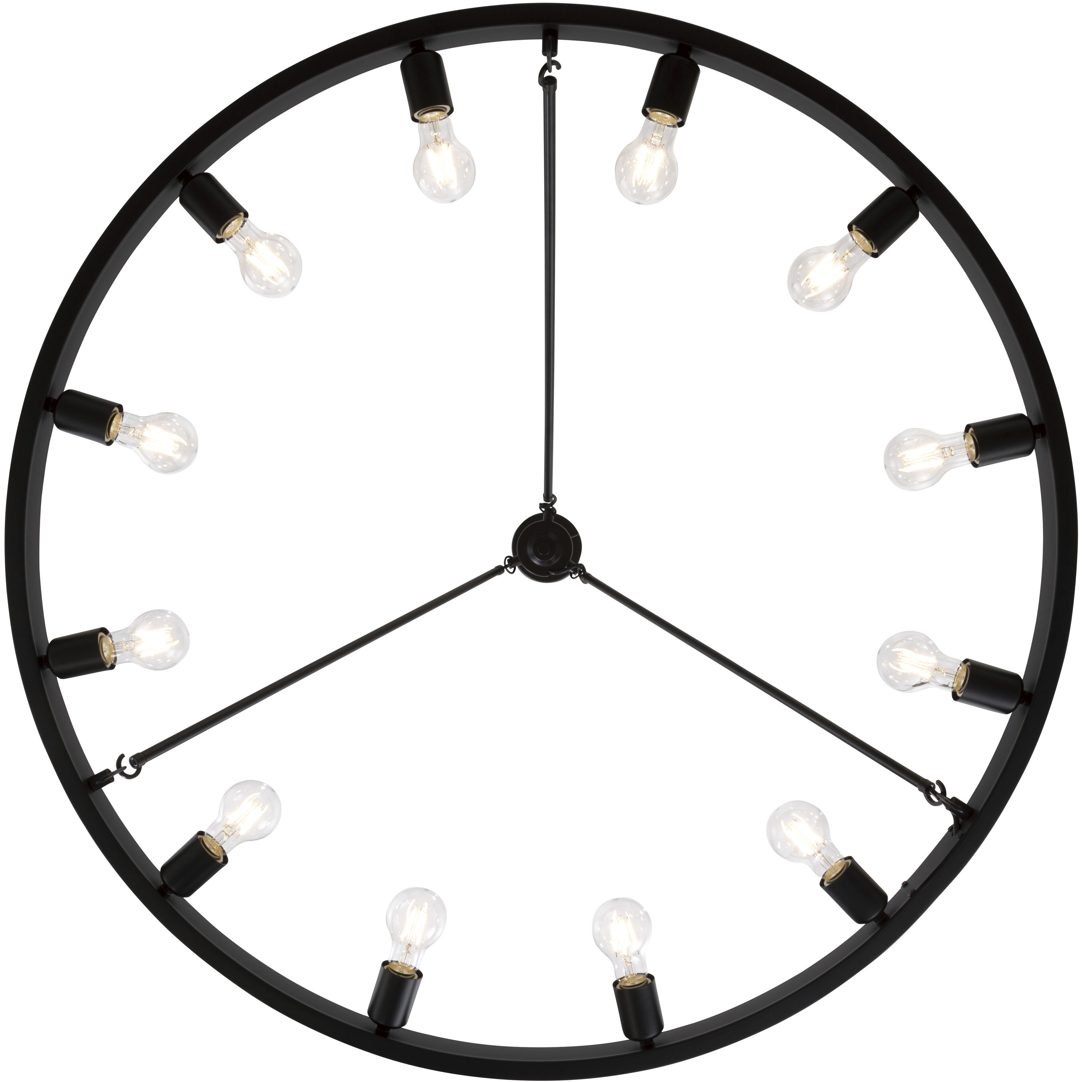 Castile 12 Light 40 inch Matte Black Chandelier Ceiling Light