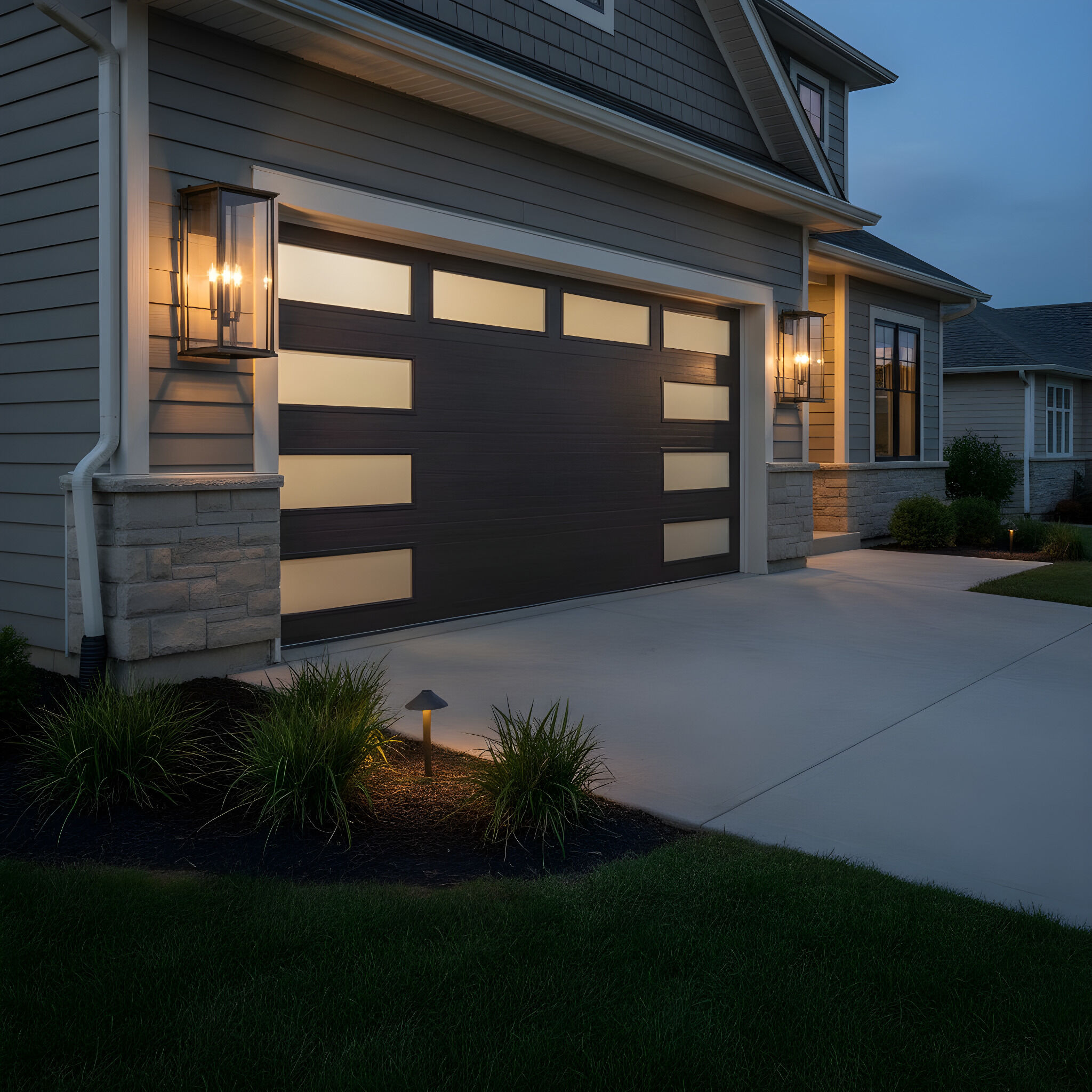 Audley 3 Light 24 inch Antique Bronze Outdoor Wall Lantern in Clear Glass, Extra Large