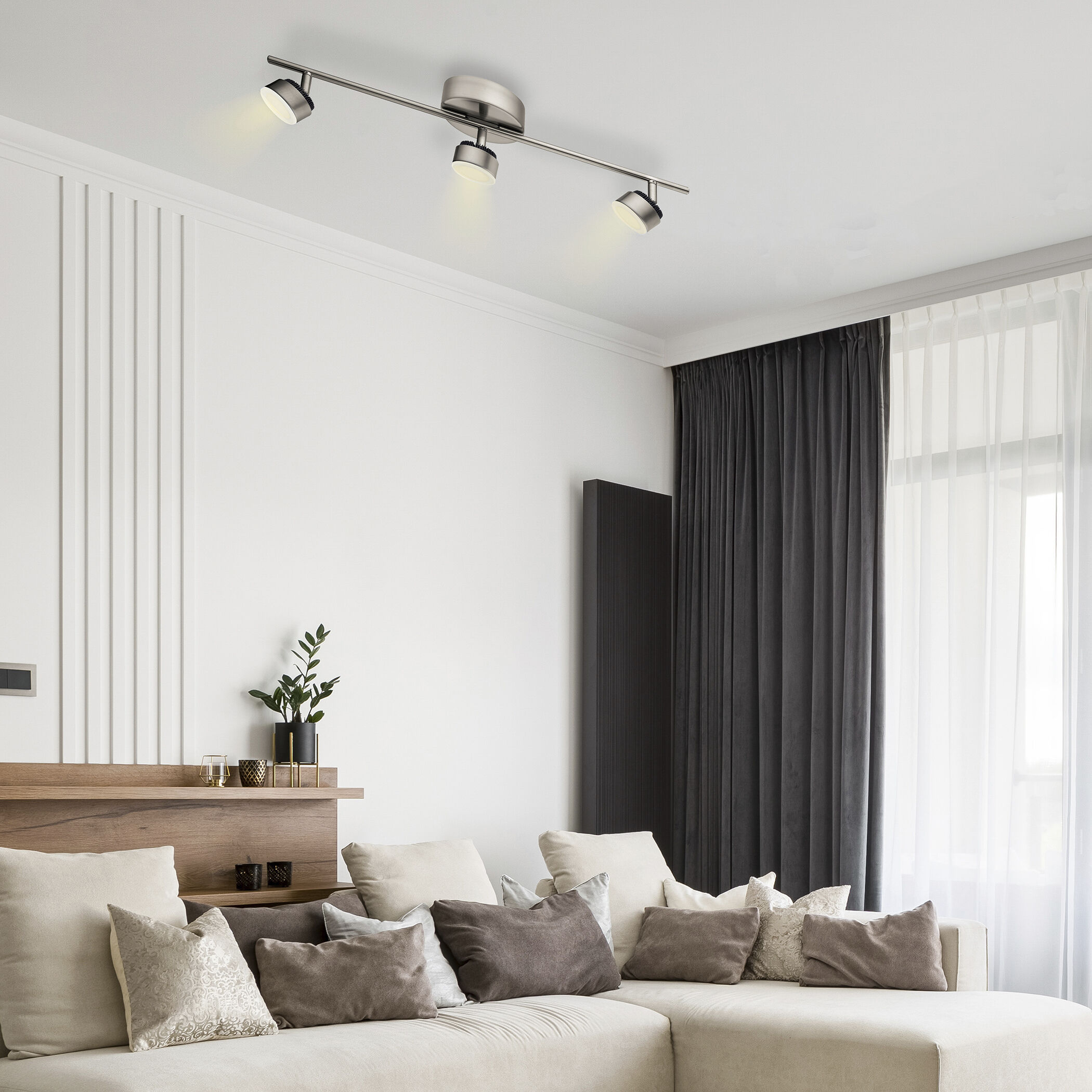 Armento 1 3 Light 120 Matte Nickel Track Light Ceiling Light