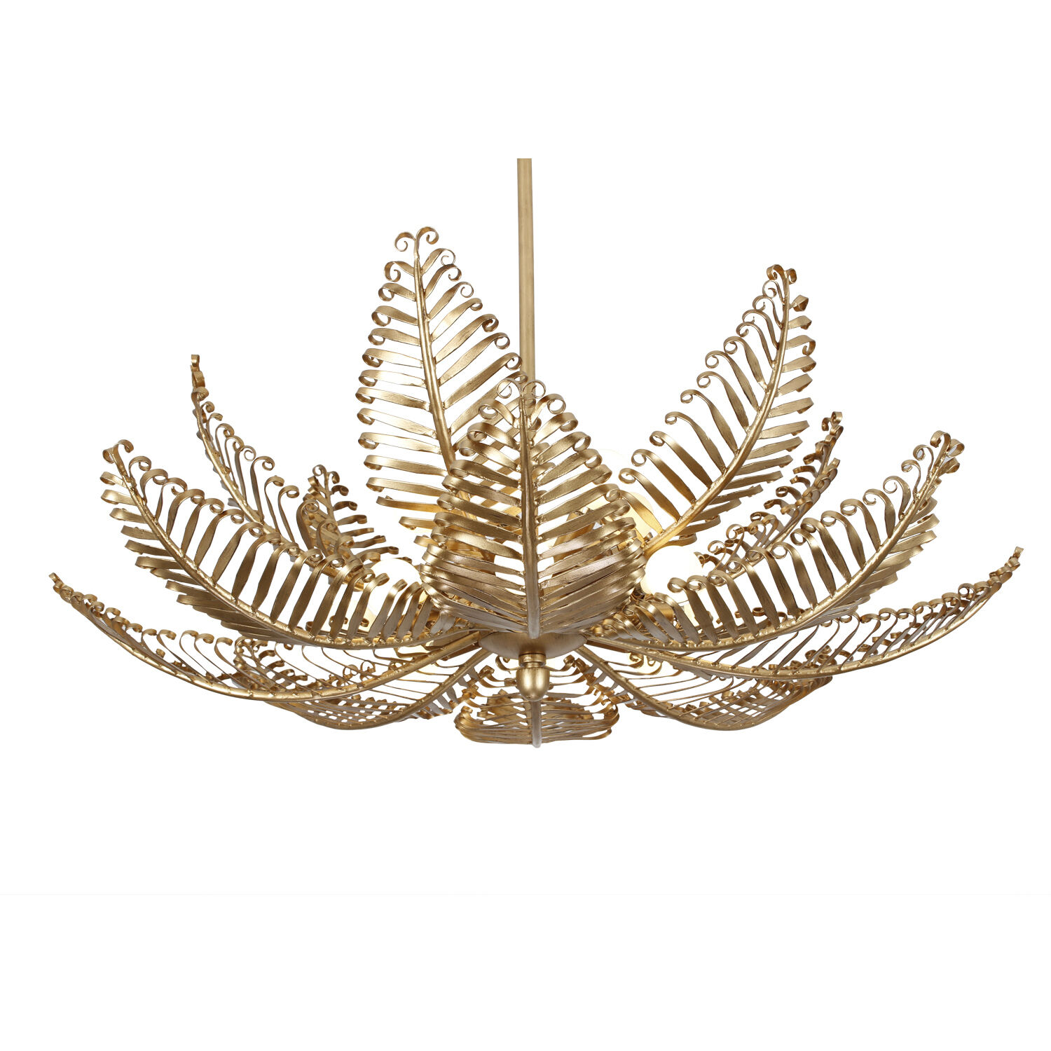 Fern 14 Light 36 inch Modern Gold Chandelier Ceiling Light