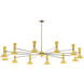 Clare 12 Light 76 inch Polished Nickel Chandelier Ceiling Light in Sunset Yellow
