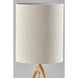 Mayfair 27.5 inch 100.00 watt Natural Wood Table Lamp Portable Light