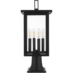 Sheridan 4 Light 21 inch Black Outdoor Post Light