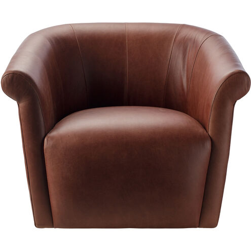 Trumpet Upholstery: Rust; Base: Metallic - Silver Swivel Chair