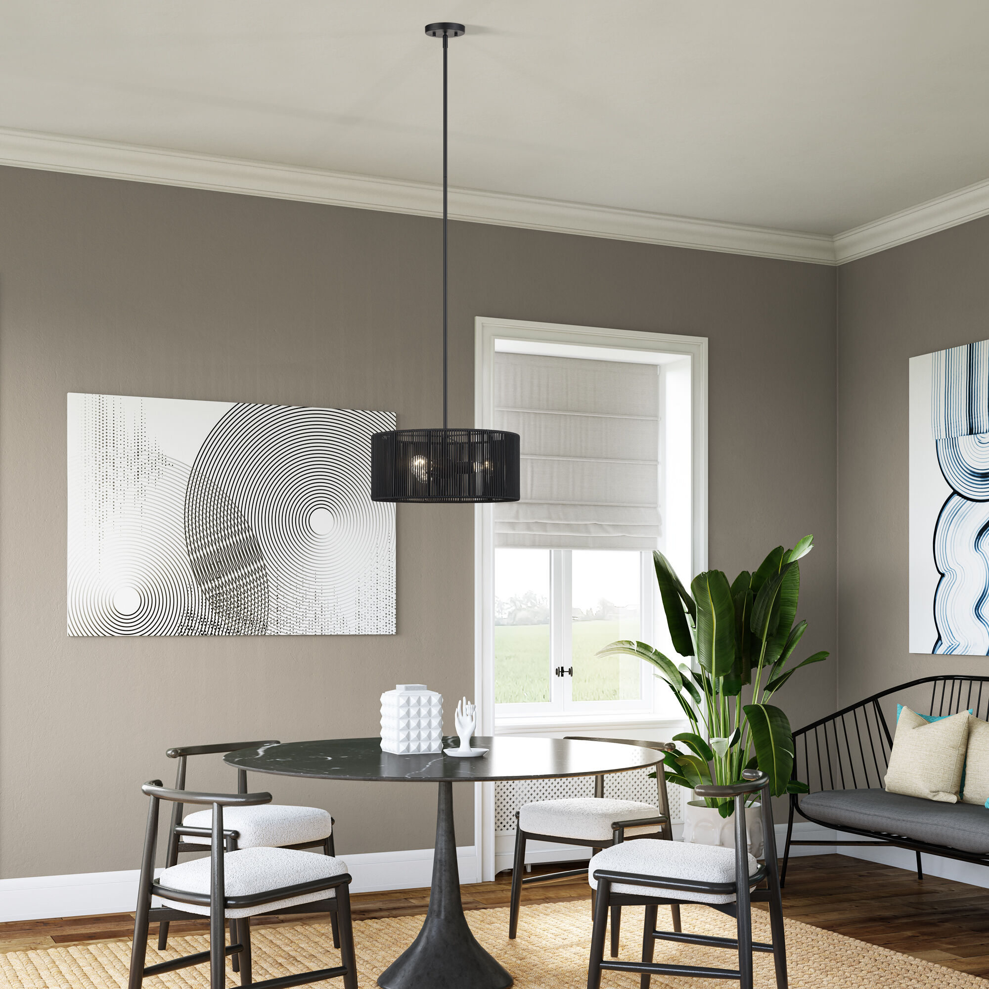 Acordia 3 Light 18 inch Black Pendant Chandelier Ceiling Light