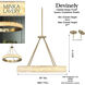 Divinely LED 29 inch Celeste Brass Chandelier Ceiling Light