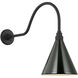 Thomas O'Brien Academy Barn Light LED 19.25 inch Matte Black Flynn Barn Light in 9" Green Conical Savannah Shade