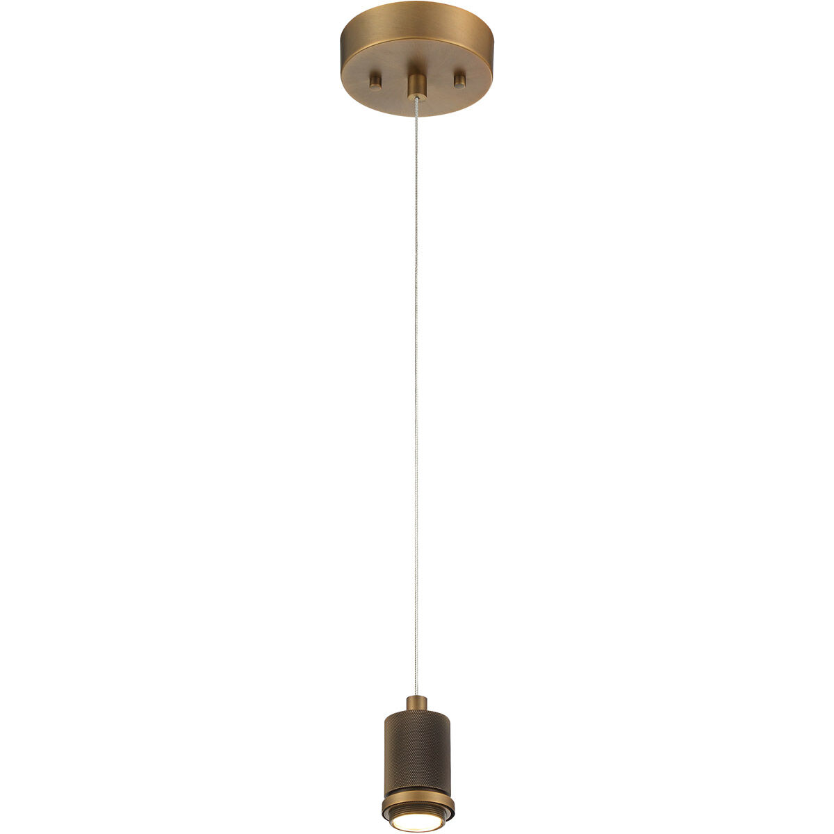 Port Nine LED 8 inch Antique Brushed Brass Pendant Ceiling Light in Seeded