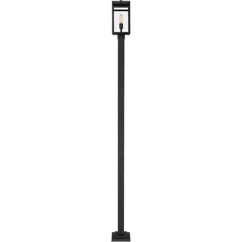 Nuri 1 Light 112 inch Black Outdoor Post Mounted Fixture