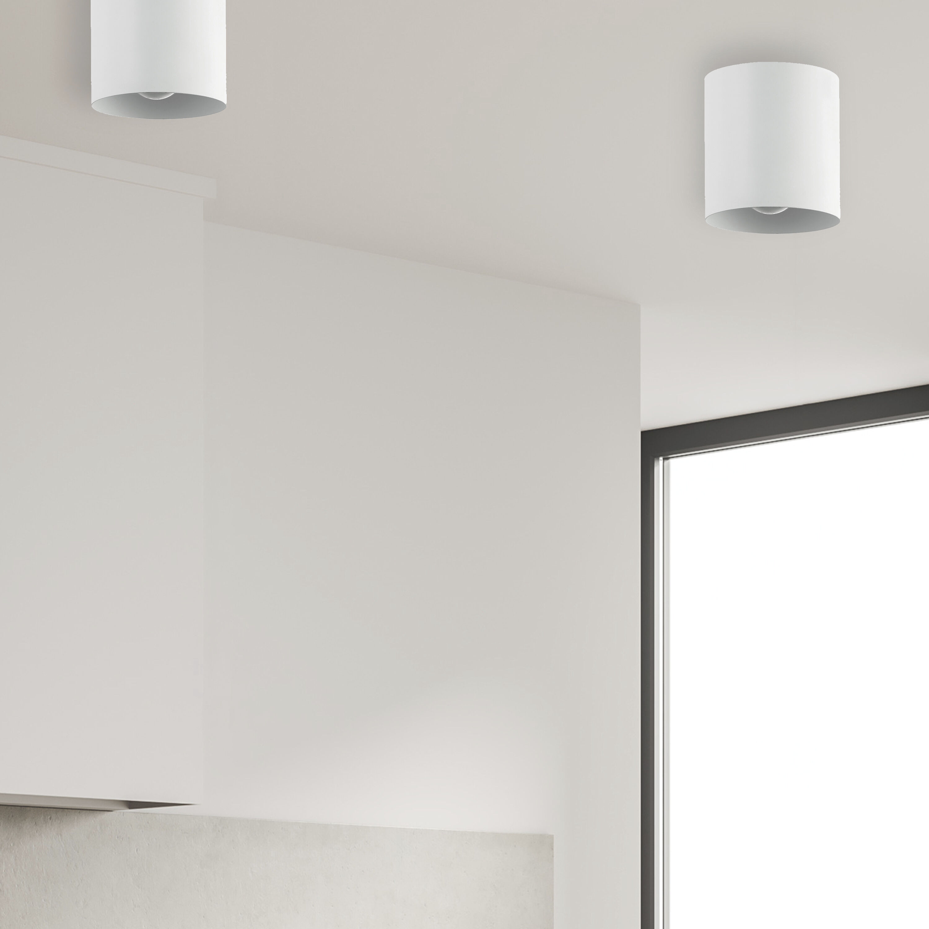 Theron 1 Light 4.75 inch Matte White Flush Mount Ceiling Light