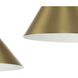 Trimble 3 Light 44.12 inch Brushed Bronze Chandelier Ceiling Light, Design Series