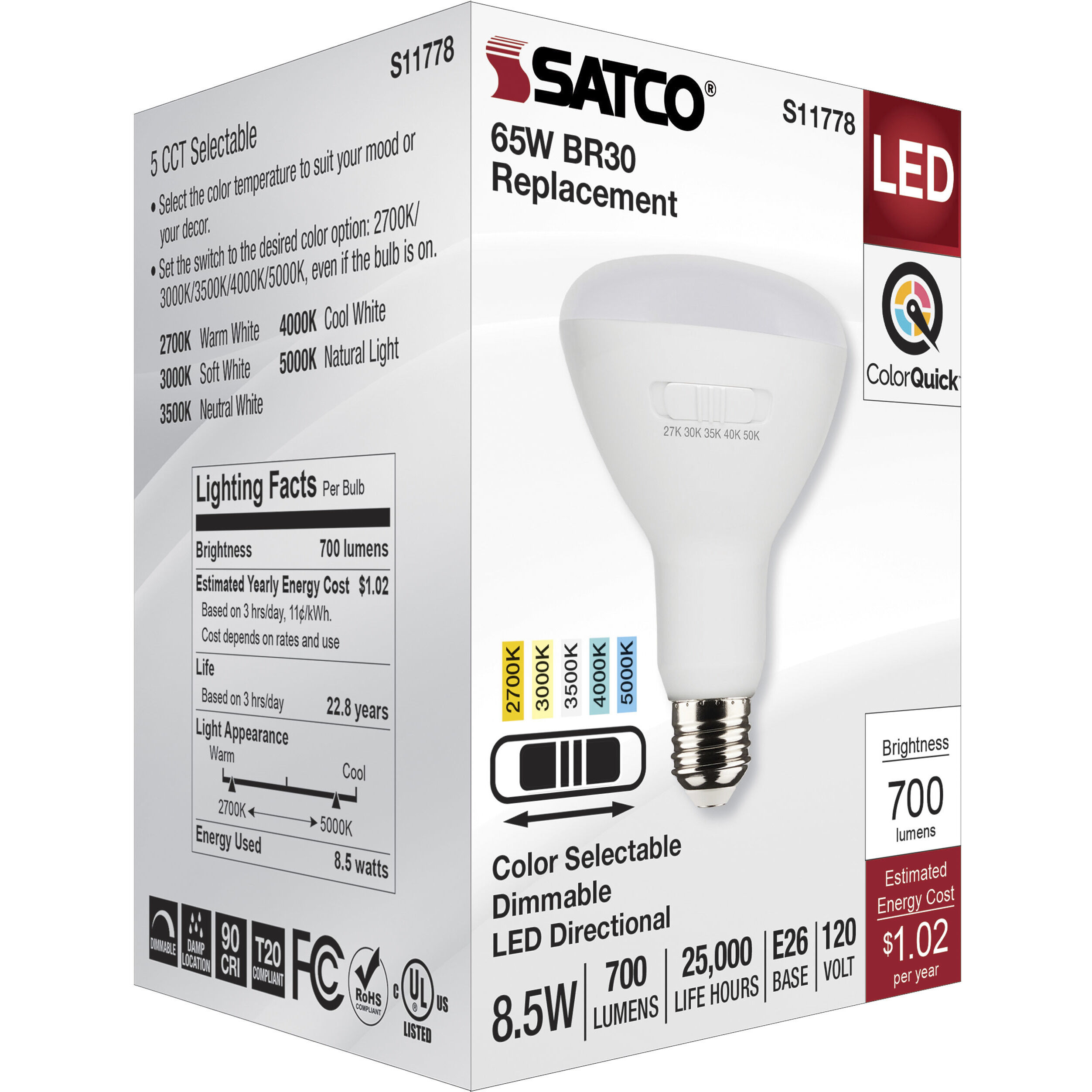 Lumos Medium 8.50 watt 2700K Light Bulb