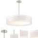 Metropolis LED 30 inch Brushed Nickel Pendant Ceiling Light in 30in.