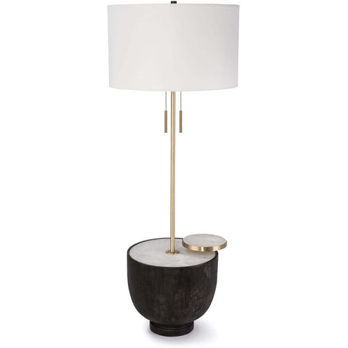 Theo 57 inch 150.00 watt Ebony Floor Lamp Portable Light