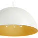 Elias 10 Light 59 inch Matte White Pendant Ceiling Light in 59" D x 59" W x 30.5" H, Matte White with Champagne Gold interior, EVOLV