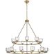 Cadence 21 Light 48 inch Satin Gold Chandelier Ceiling Light