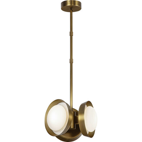 Alonso LED 12.63 inch Vintage Brass Pendant Ceiling Light