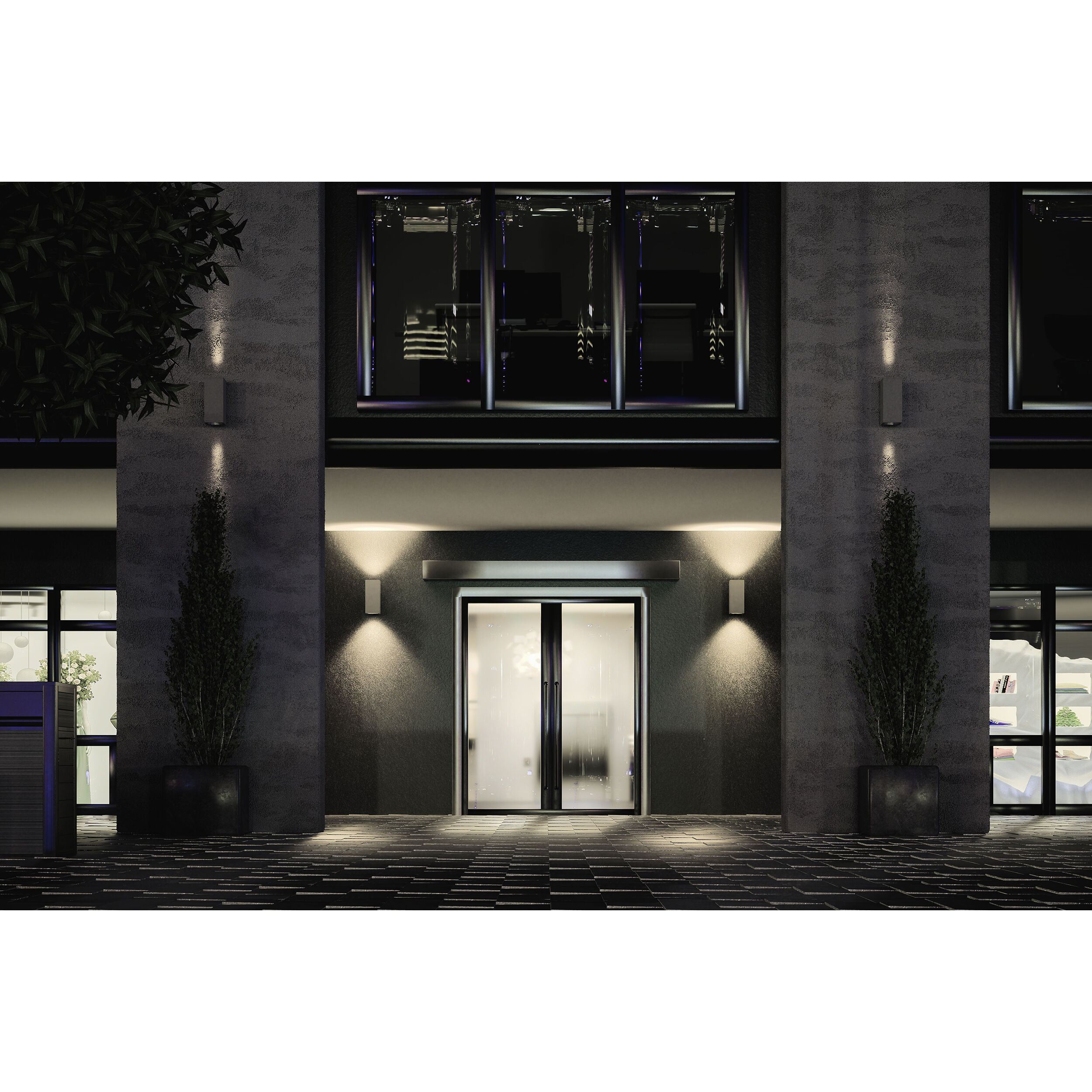 Sera LED 13.1 inch Silver Outdoor Wall Sconce in 6 in