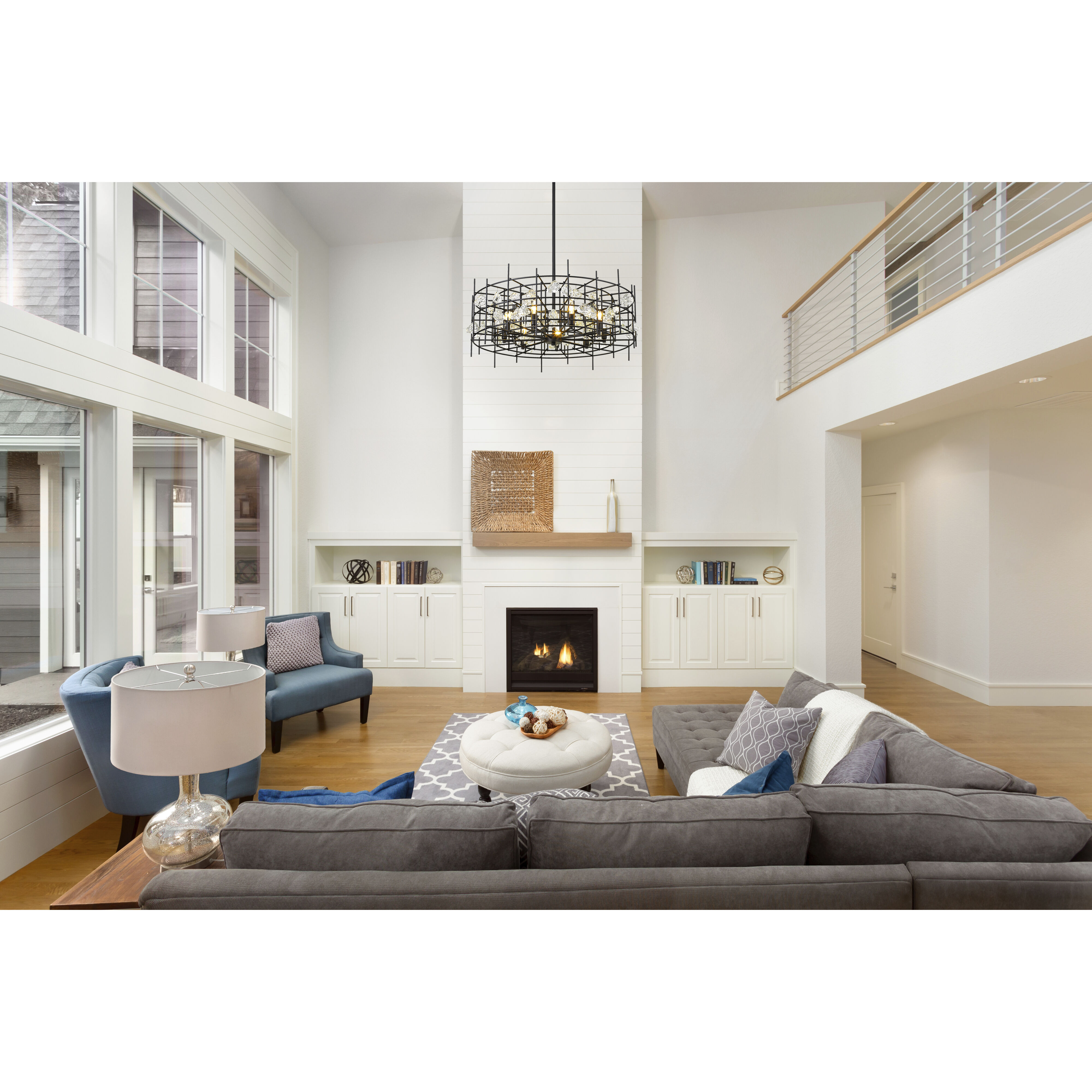 Garroway 9 Light 32 inch Matte Black Chandelier Ceiling Light