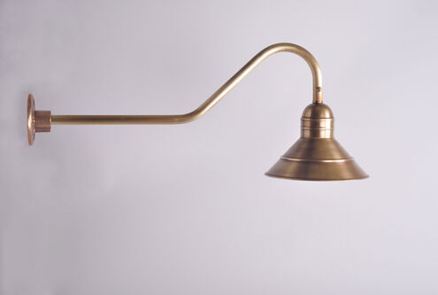 Barn 1 Light 12.25 inch Dark Antique Brass Outdoor Wall Light