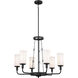 Homestead Vetivene 6 Light 29 inch Textured Black Chandelier Ceiling Light, Vetivene